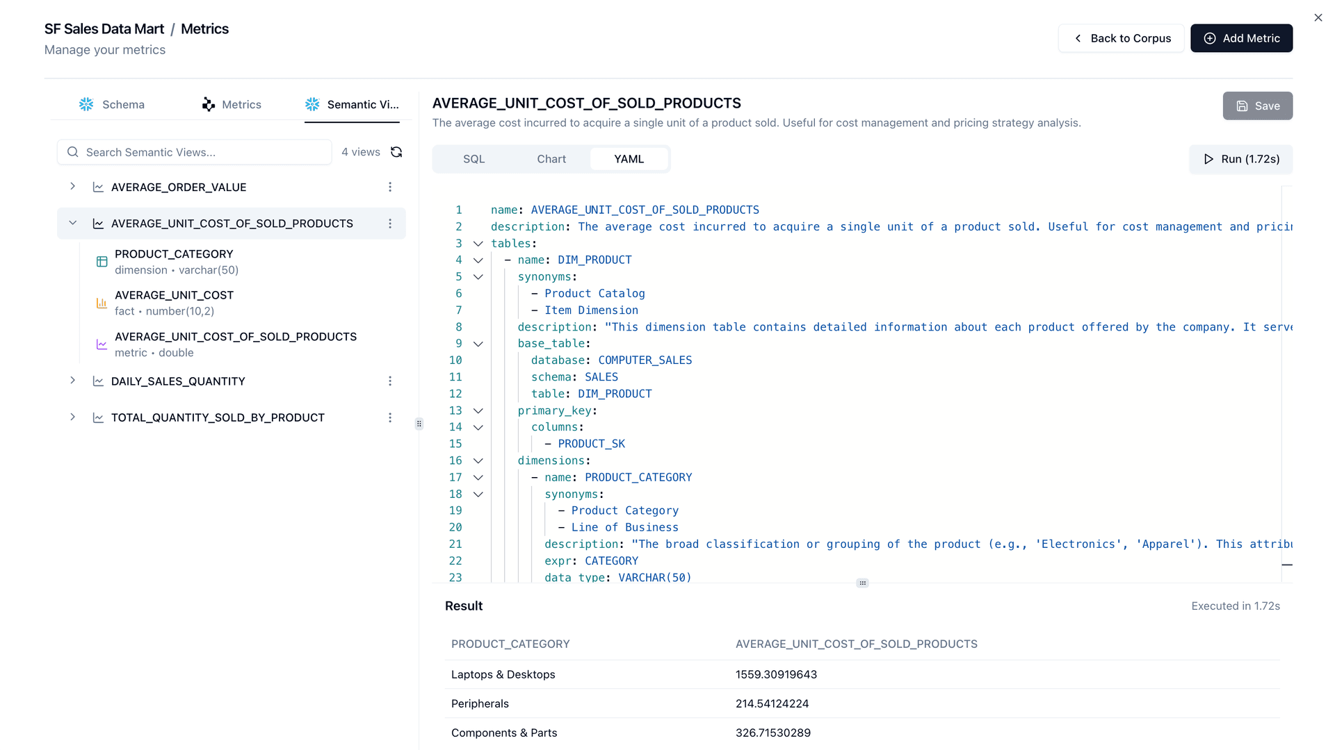 Generated Semantic View in Codd AI